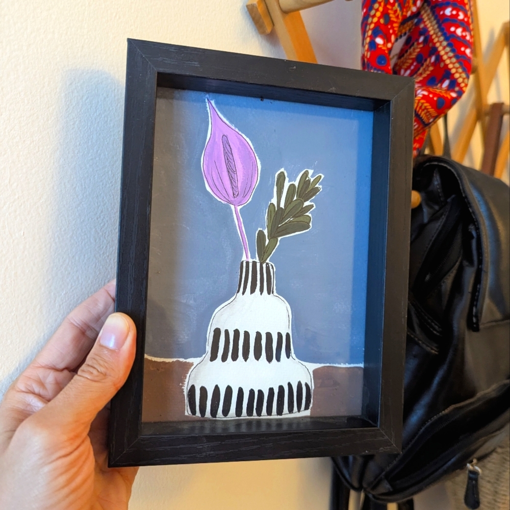 Framed Abstract Floral Art